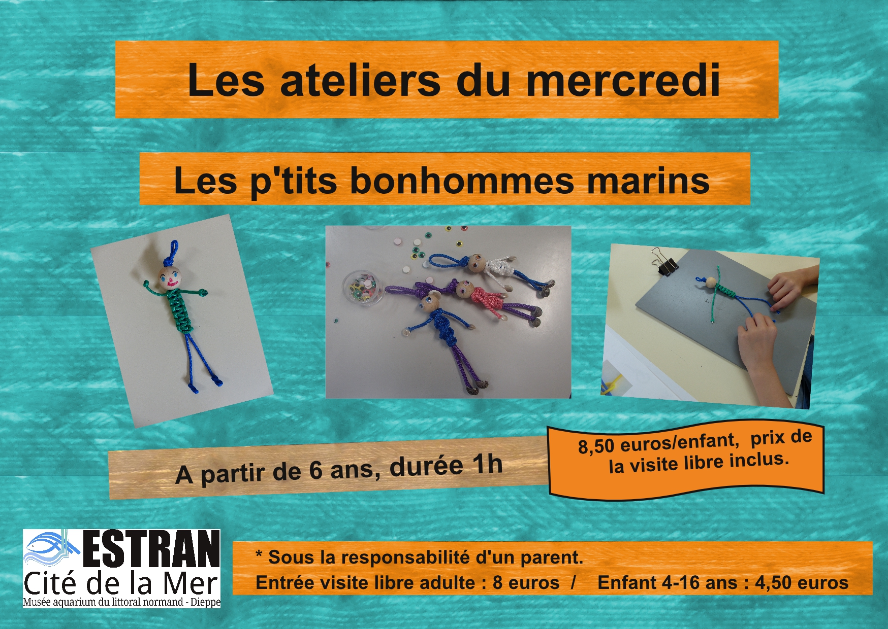 Les ateliers du mercredi "Les p'tits bonhommes marins" @ ESTRAN - Cité de la Mer | Dieppe | Normandie | France